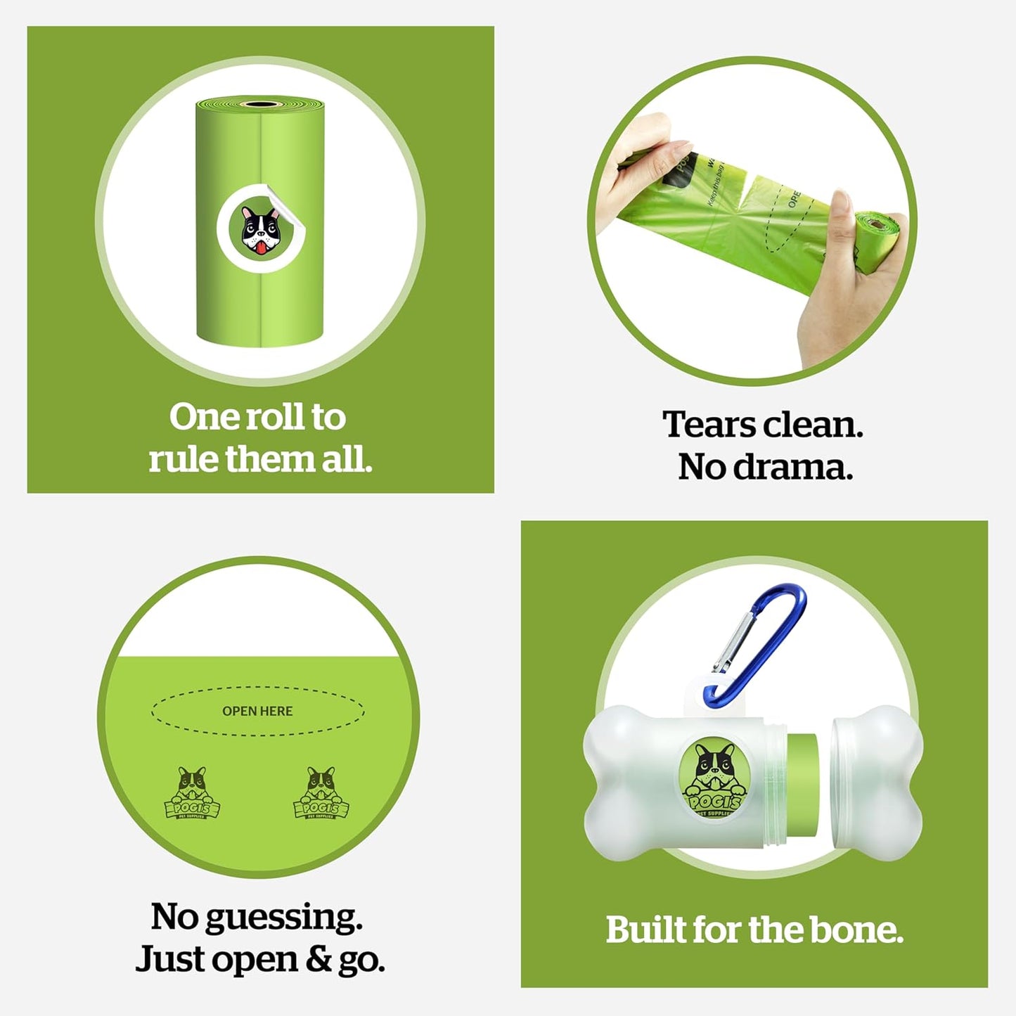 Pogi’S Dog Poop Bags(Unscented, 30 Rolls, 450-Count)