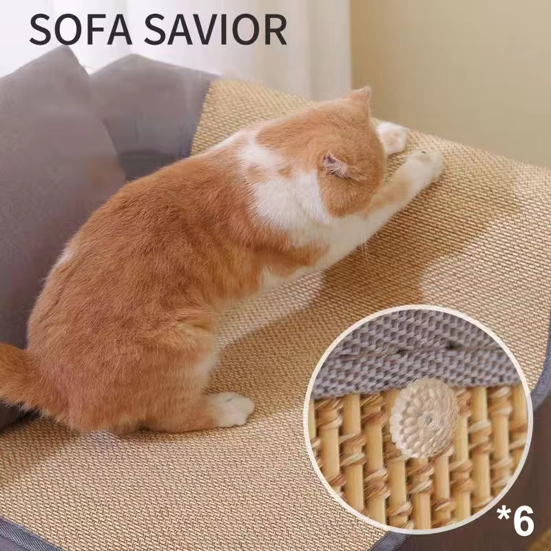 Ultimate Cat Scratch Prevention: Sofa Protection Pad & Nail Sharpening Mat for Happy Cats