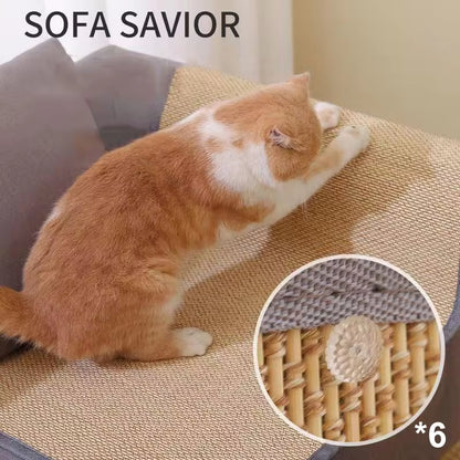 Ultimate Cat Scratch Prevention: Sofa Protection Pad & Nail Sharpening Mat for Happy Cats