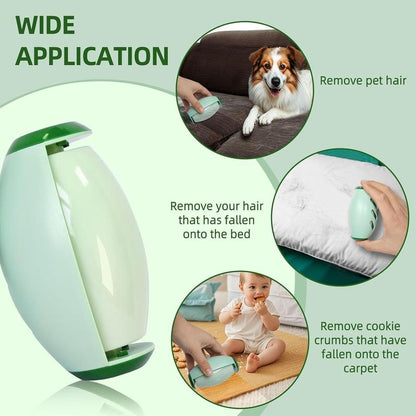 Kearning 2-Pack Mini Reusable Lint Roller - Washable Pet Hair Remover for Travel & Car