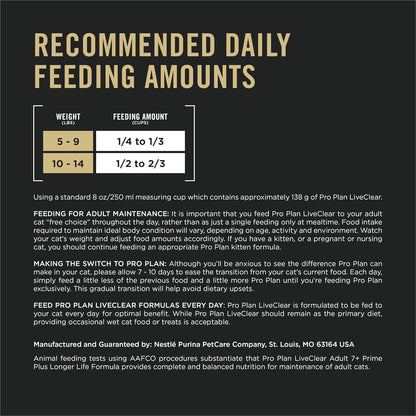 Purina LiveClear 7+ Cat Food