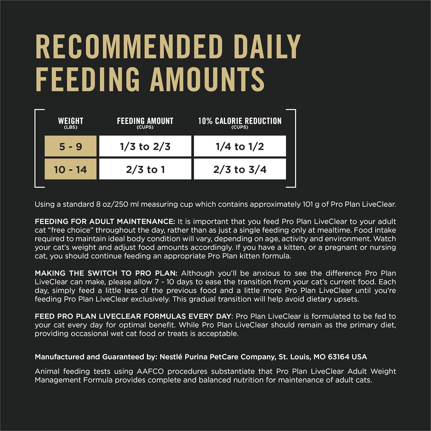 Purina Pro Plan LiveClear Cat Food