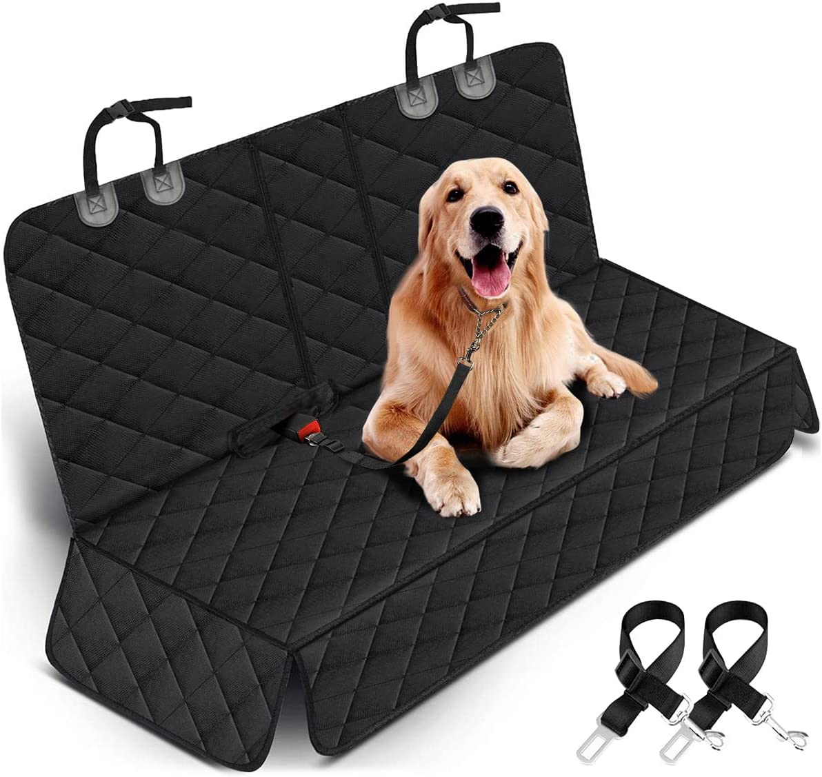 TravelGuard Pro - Heavy Duty Waterproof Dog Car Seat Cover - Non-Slip Back Seat Protector for SUV and Kids