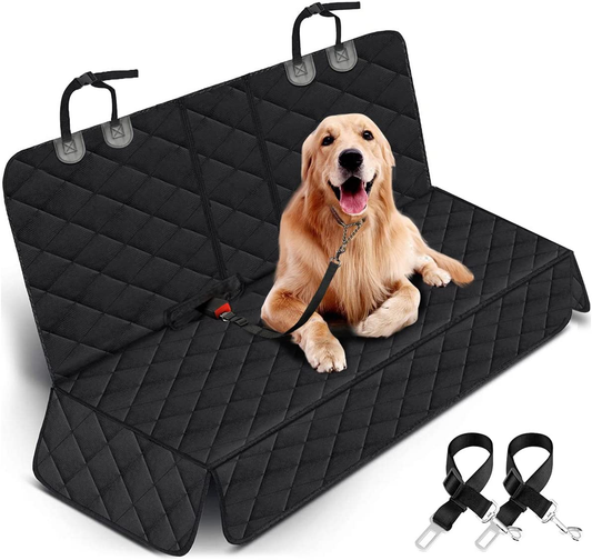 TravelGuard Pro - Heavy Duty Waterproof Dog Car Seat Cover - Non-Slip Back Seat Protector for SUV and Kids