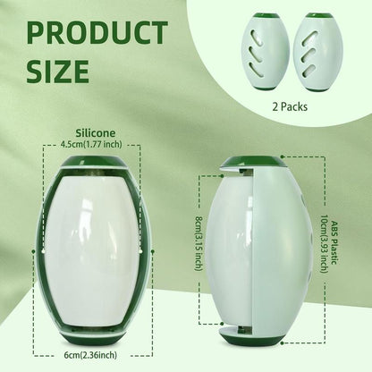 Kearning 2-Pack Mini Reusable Lint Roller - Washable Pet Hair Remover for Travel & Car