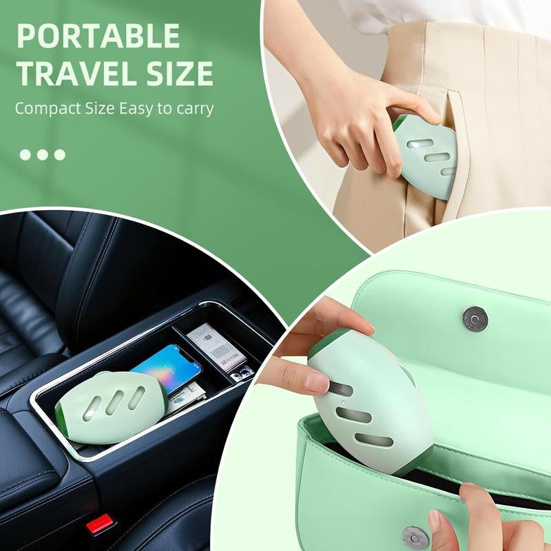 Kearning 2-Pack Mini Reusable Lint Roller - Washable Pet Hair Remover for Travel & Car