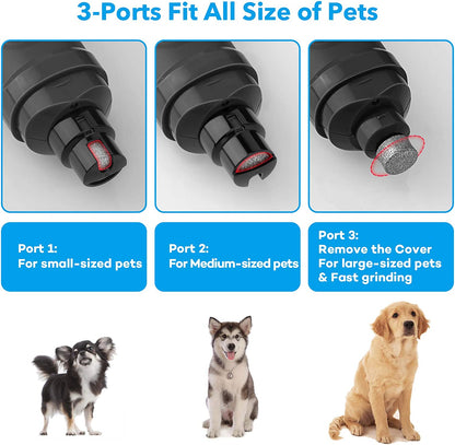 Whisper-Quiet Pet Nail Grinder | Dual LED Light for Pinpoint Accuracy & No Pain