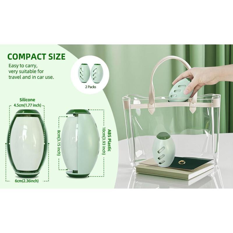 Kearning 2-Pack Mini Reusable Lint Roller - Washable Pet Hair Remover for Travel & Car