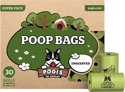 Pogi’S Dog Poop Bags(Unscented, 30 Rolls, 450-Count)