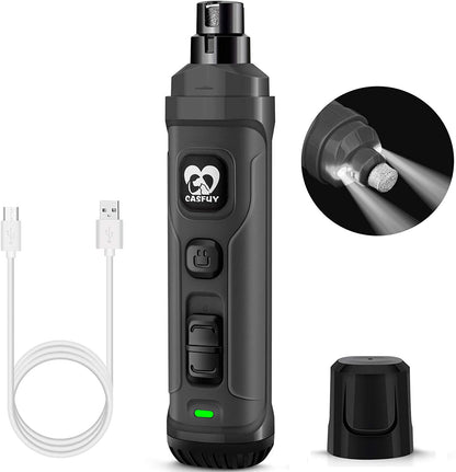Whisper-Quiet Pet Nail Grinder | Dual LED Light for Pinpoint Accuracy & No Pain